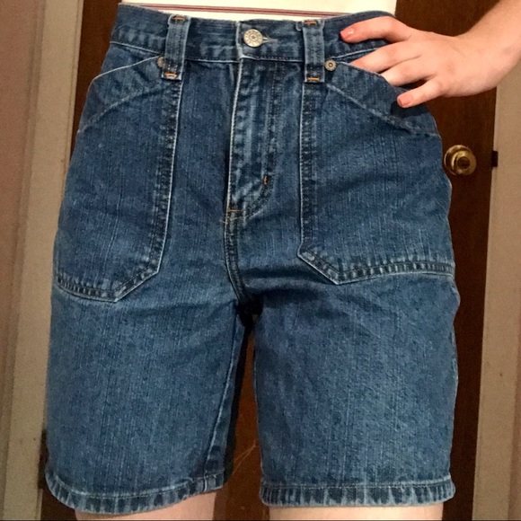 VINTAGE Faded Glory Utility Denim Shorts - Picture 1 of 9